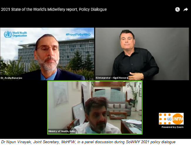 Dr Nipun Vinayak, joint secretary, MoHFW, in a panel discussion during SoWMY 2021 policy dialogue