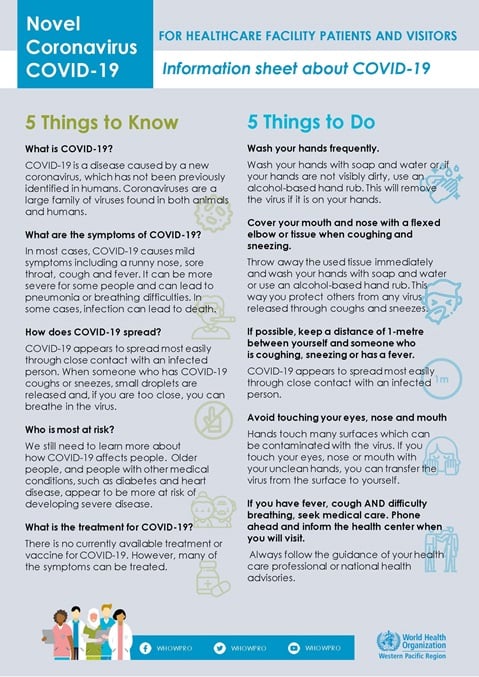 Information sheet about COVID-19